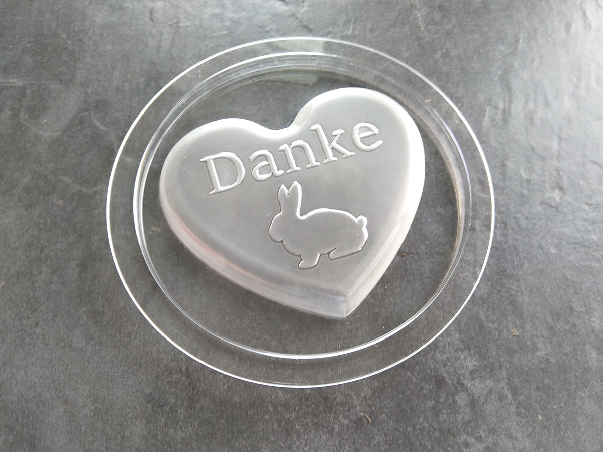 Chocolate mould heart "Danke"