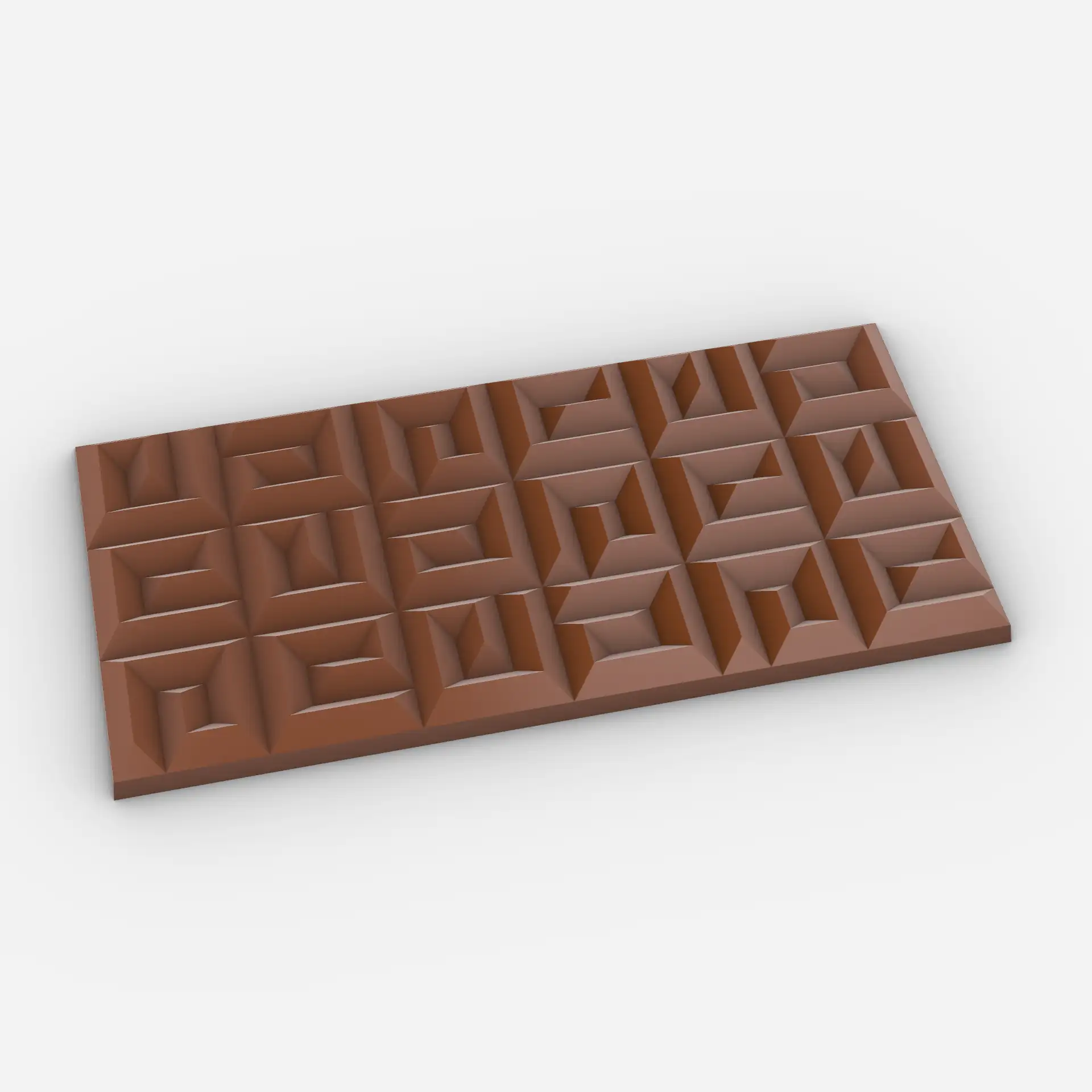 Schokoladentafel mit kunstvollem Mosaikmuster