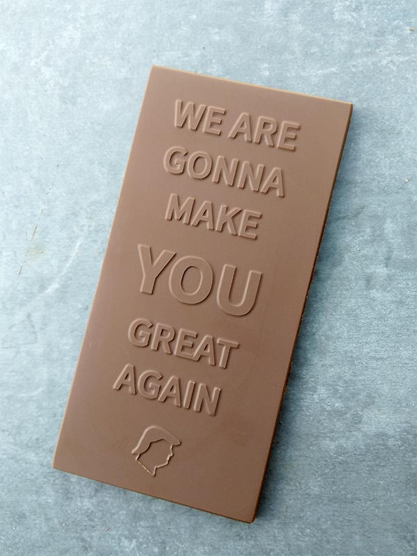 Schokoladentafel We are gonna make you great again