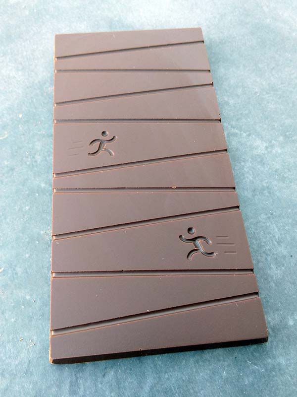 Schokoladentafel mit Läufer-Motiv