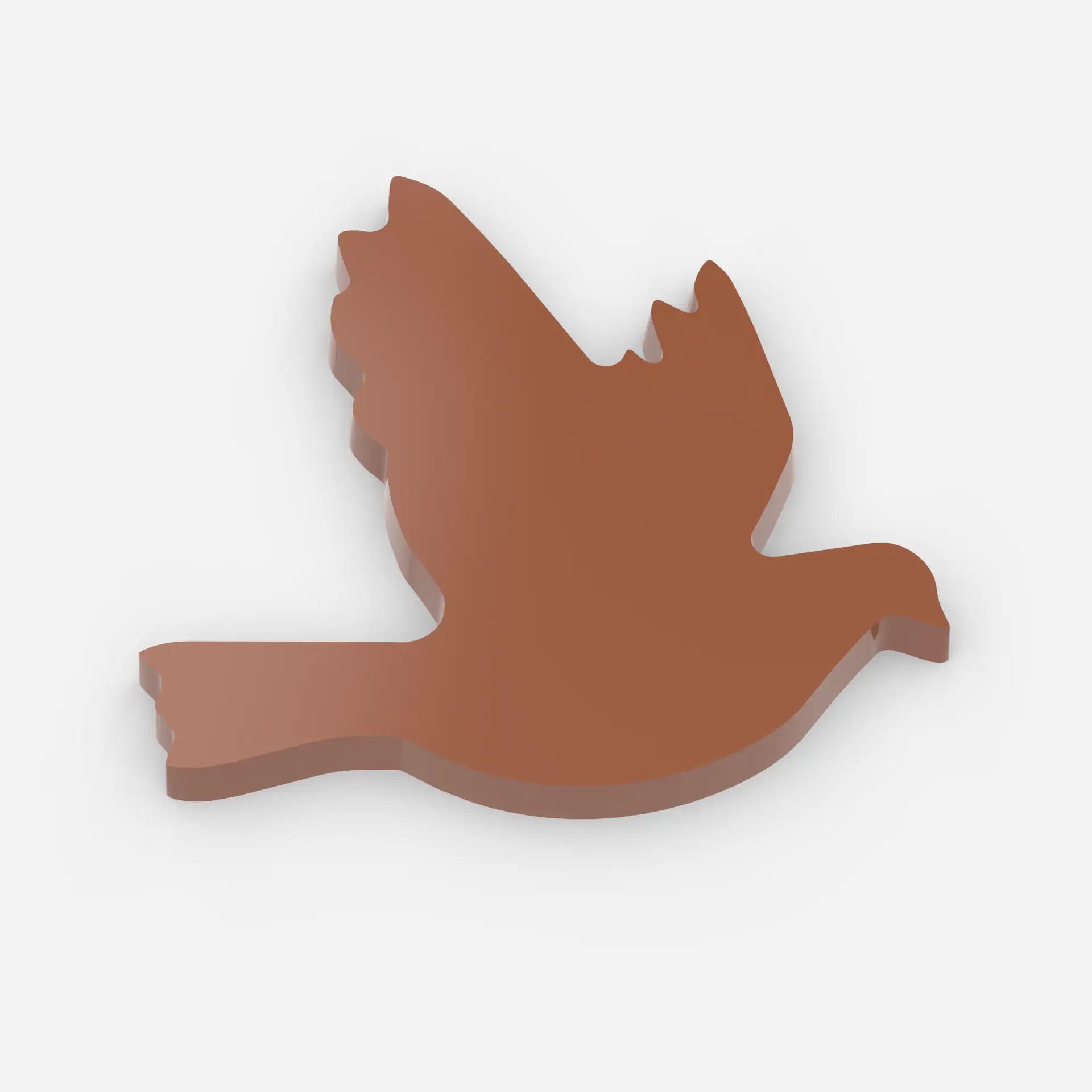 Schokoladenform Taube für eine Schokoladentafel in Tauben-Silhouette