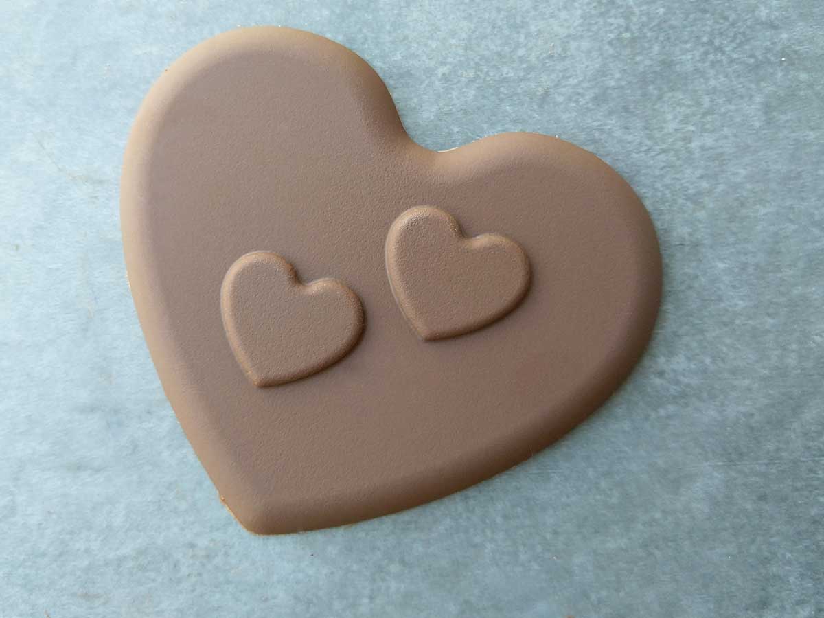 Schokoladen Herz kleine Herzen