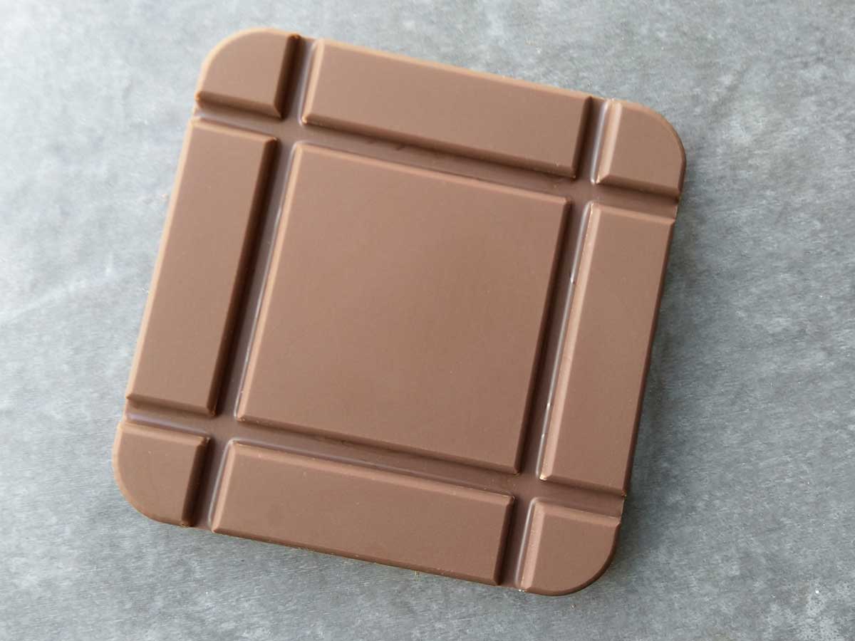 Square mini chocolate bar