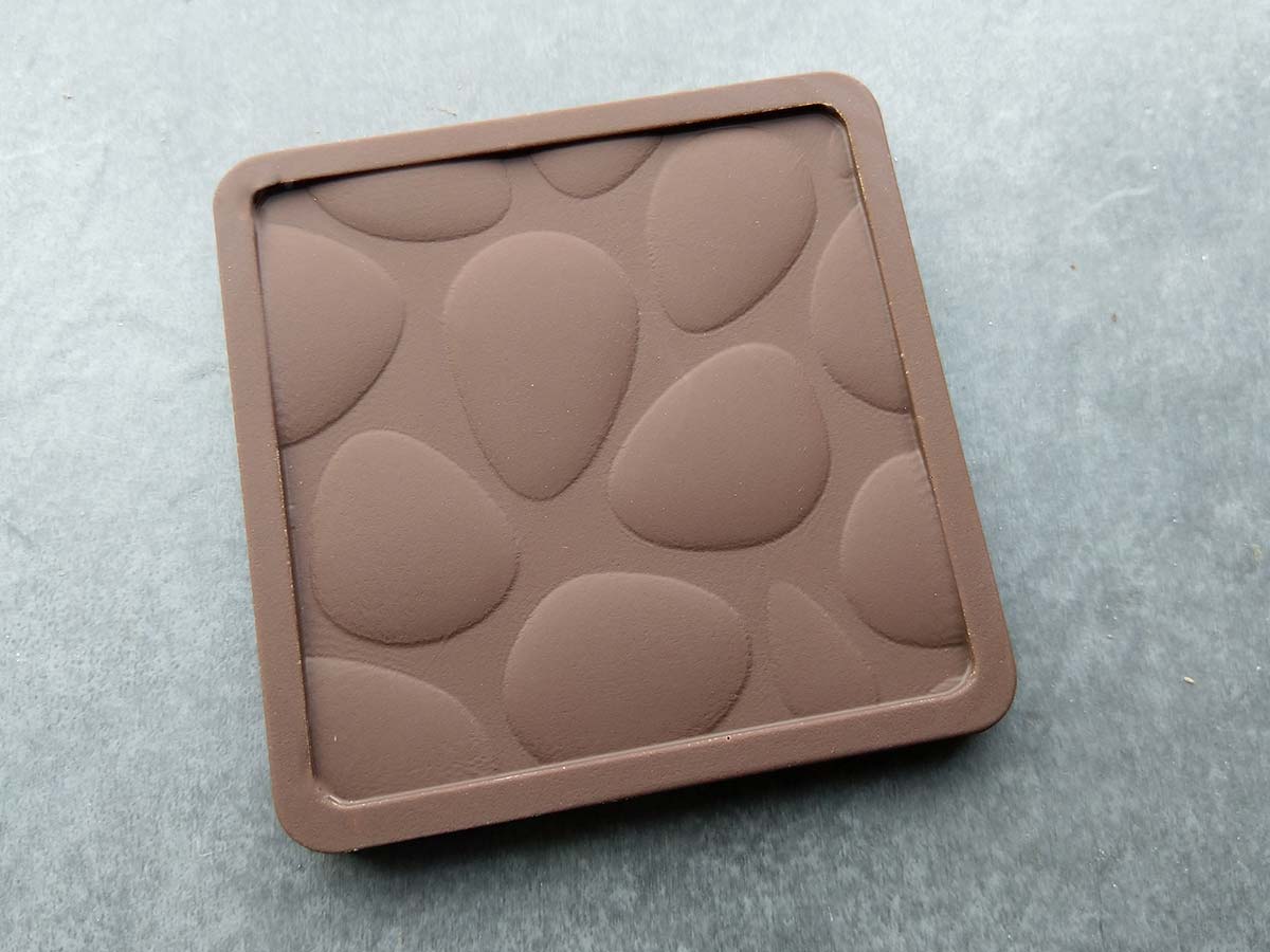 Schokolade Minitafel mit Kieselmuster