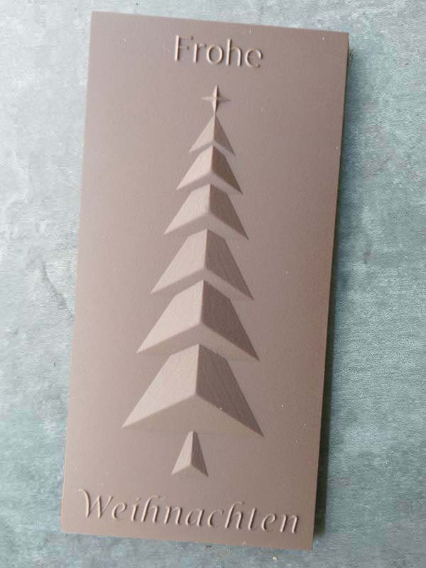 Schokoladentafel Frohe Weihnachten Tannenbaum
