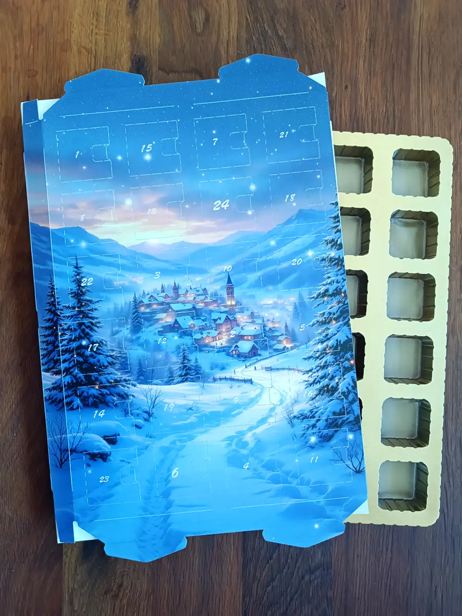 Pralinen Adventskalender Stadt