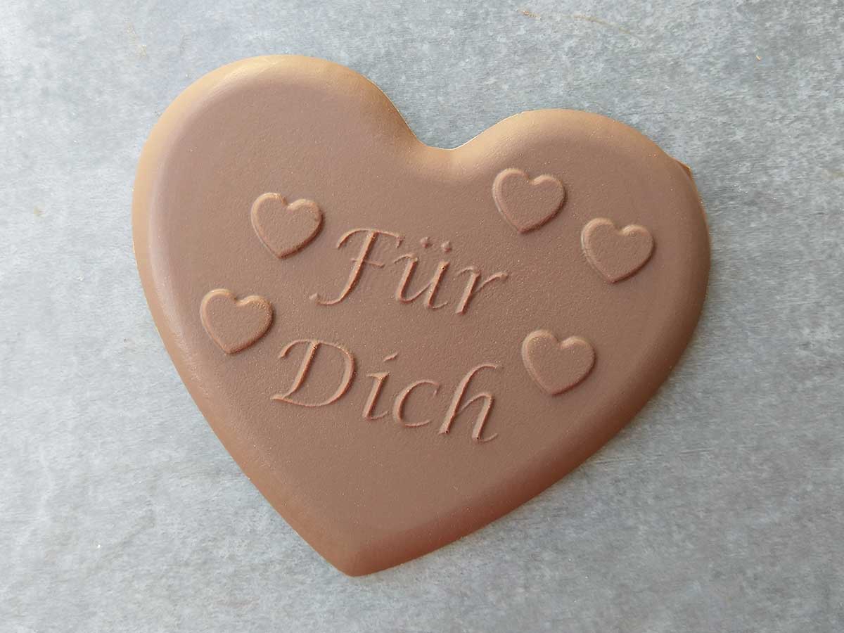 Chocolate heart "Für Dich"