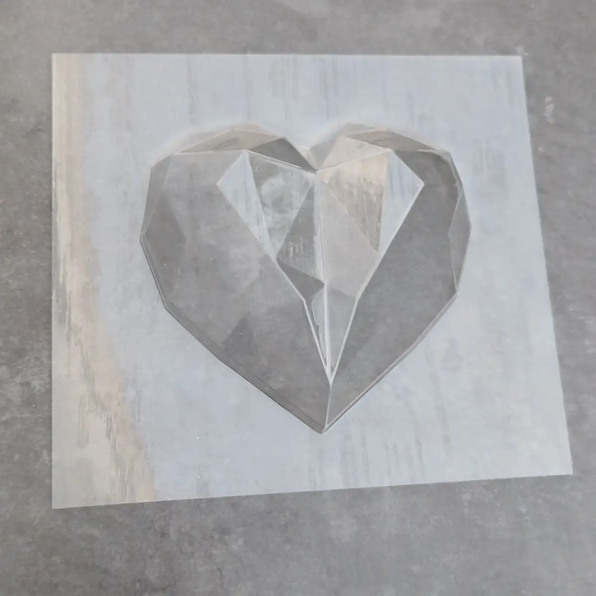 Form für Schokoladenherz als Smash Heart im edlen Diamant-Look