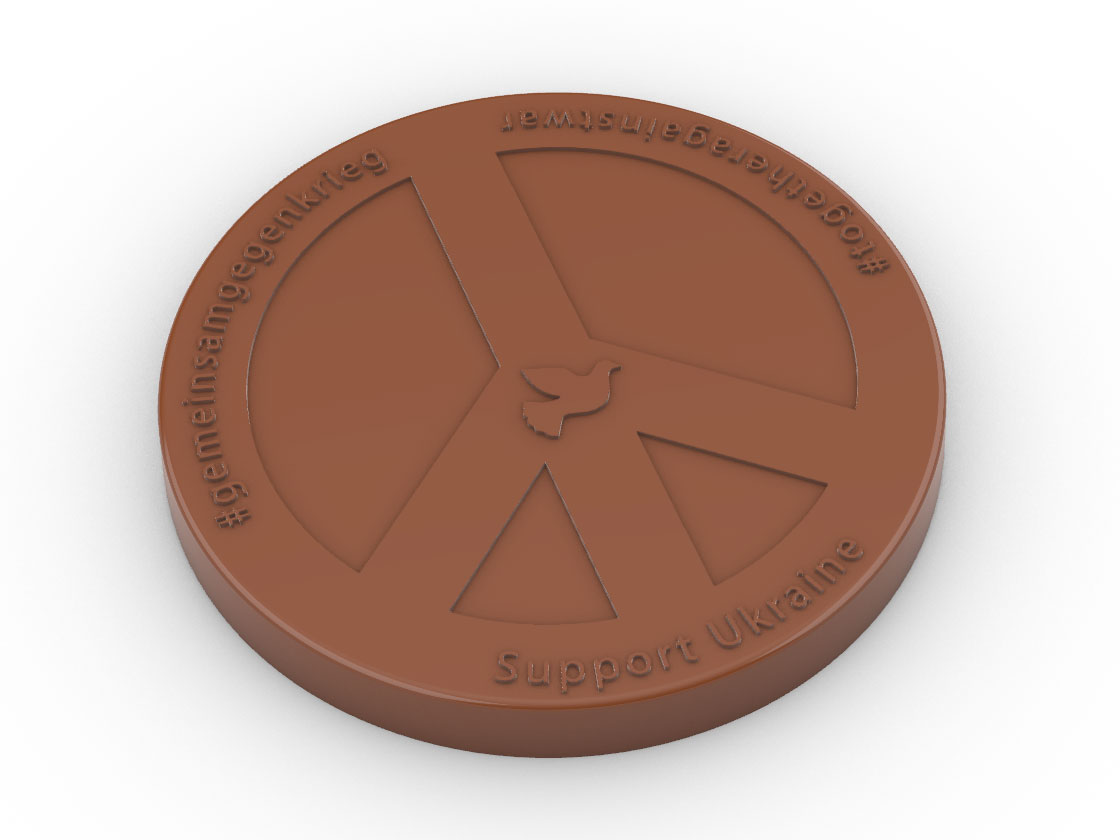 Support Ukraine coin chocolate mould