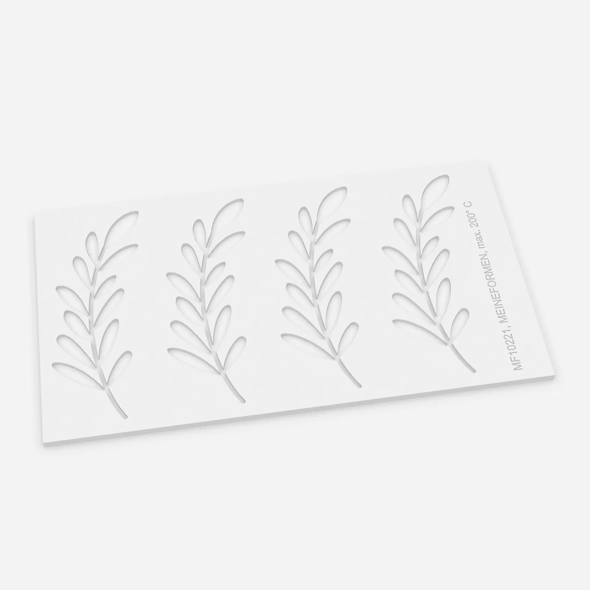 Silicone mould for tuile in the shape of a twig