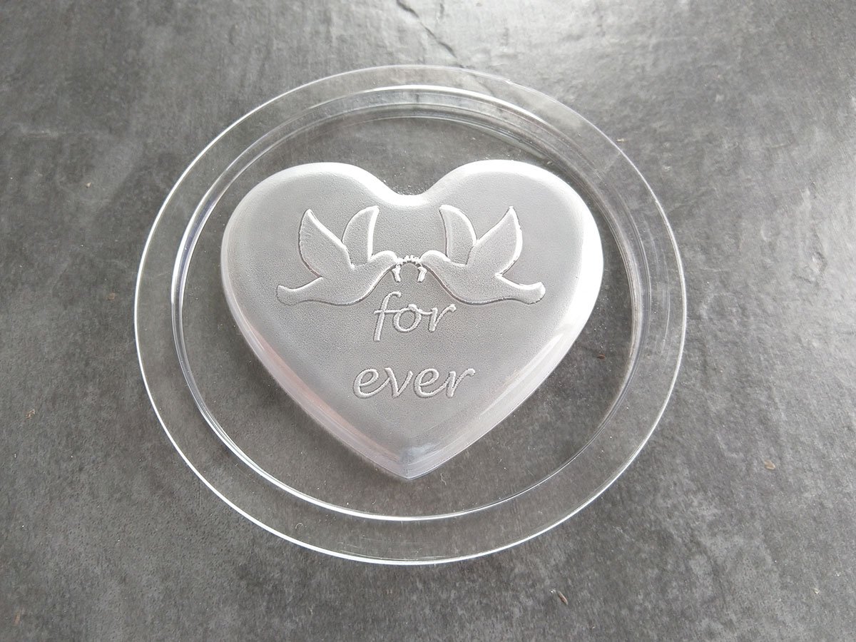 Chocolate mould heart for ever