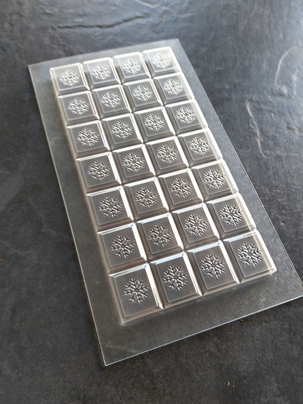 Chocolate Mould tablet with snowflakes