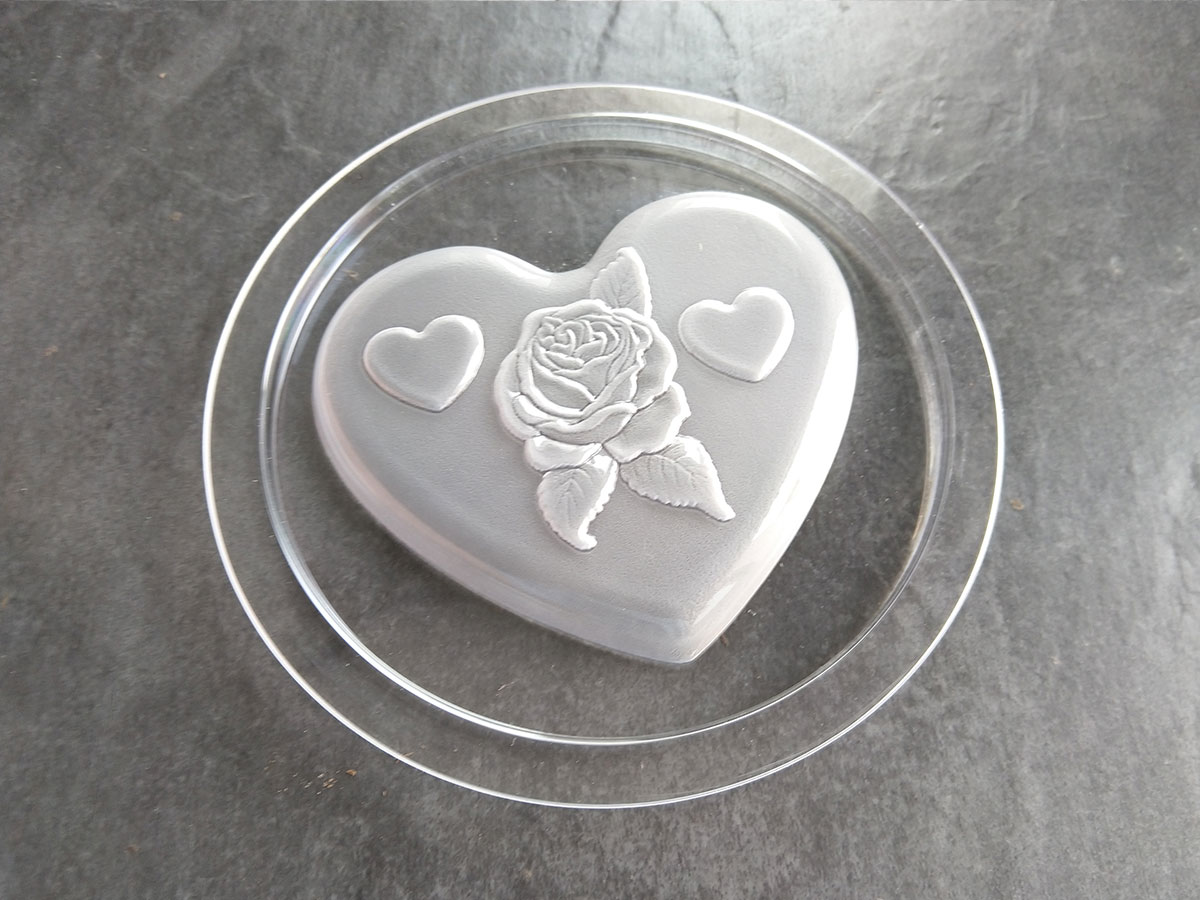 Chocolate Mould Heart Rose