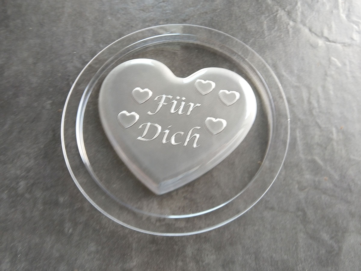 Chocolate mould heart "Für Dich"