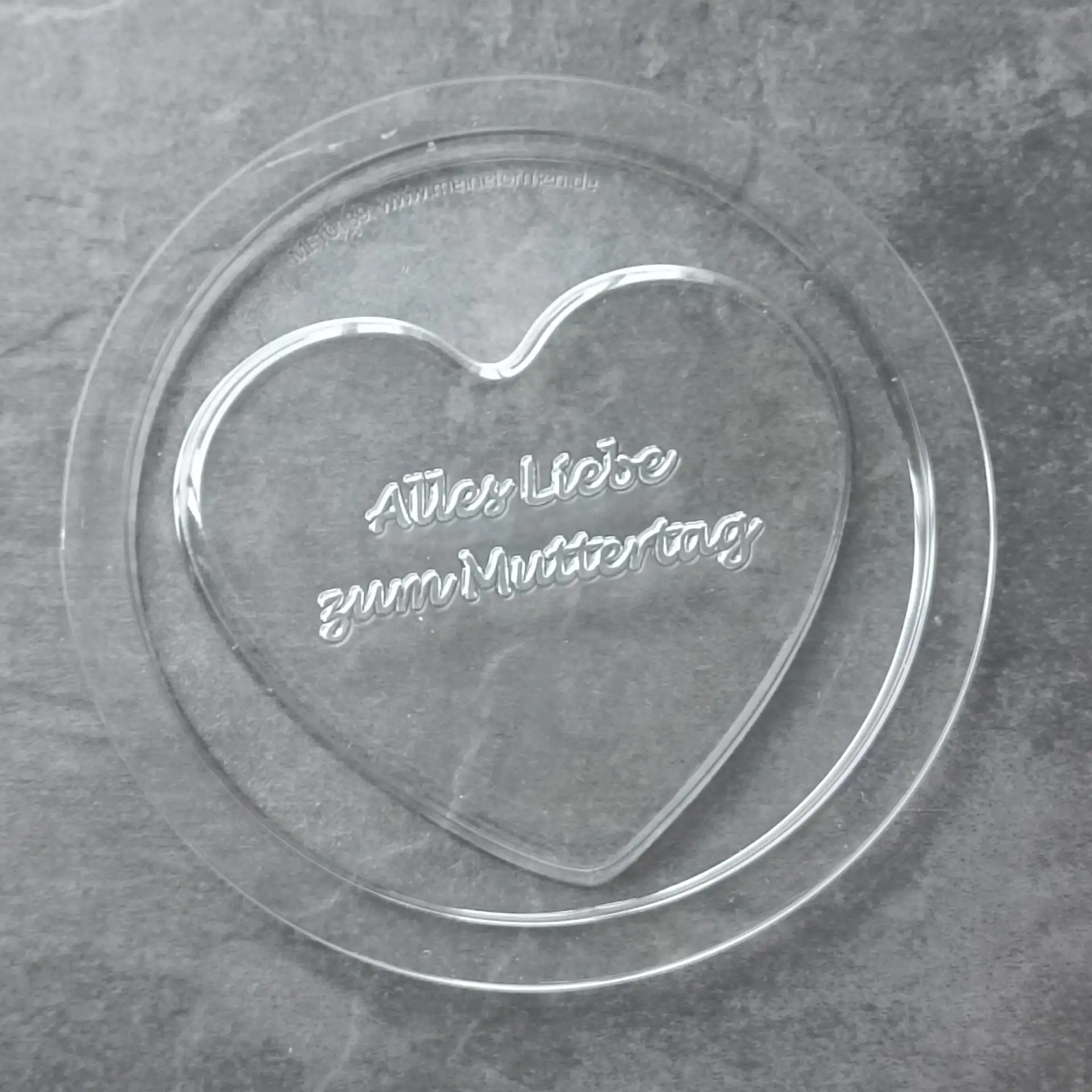Schokoladenform Herzschokolade "Alles Liebe zum Muttertag"