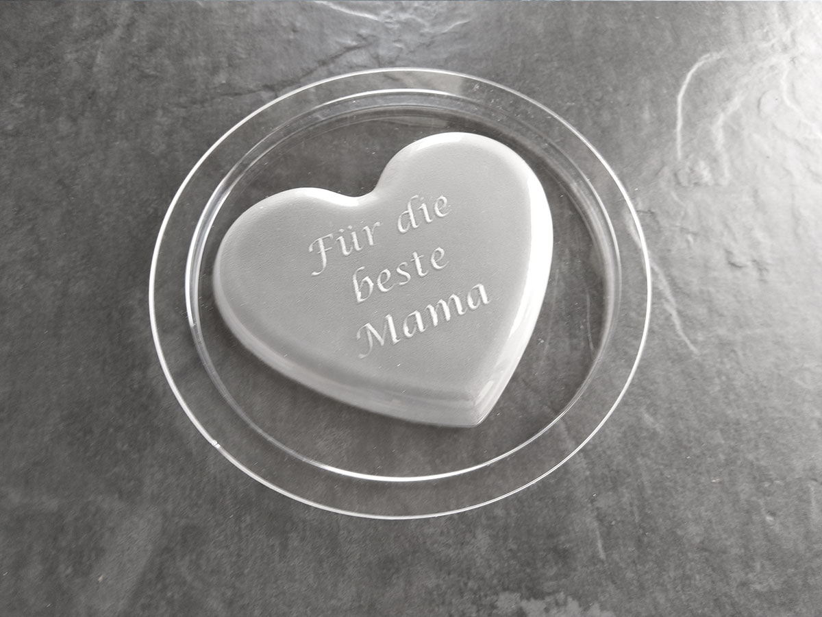 Chocolate heart mould "Für die beste Mama"