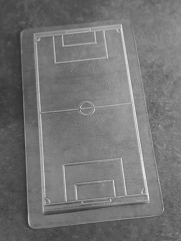 Football field chocolate tablet