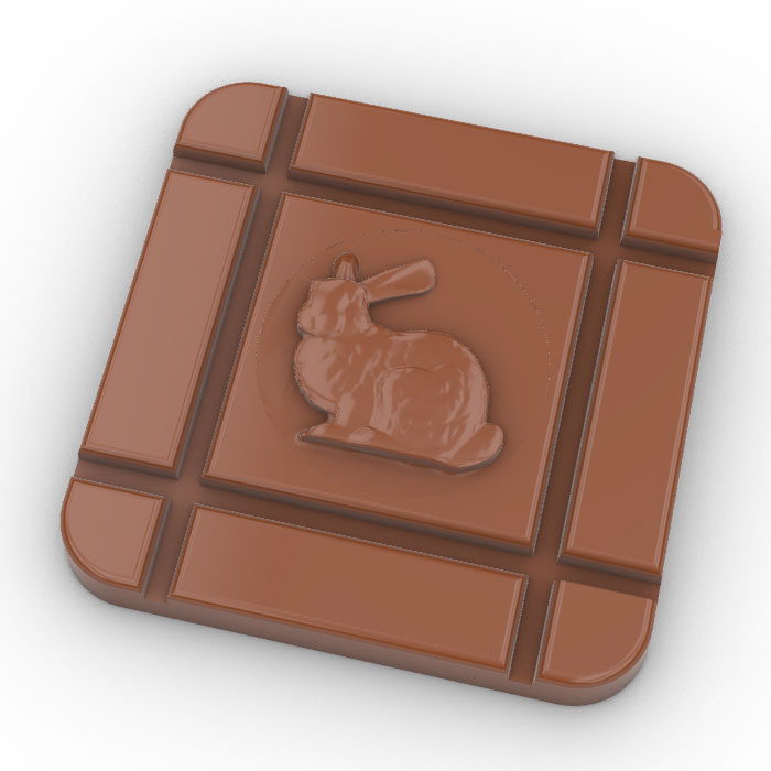 Chocolate bunny sitting