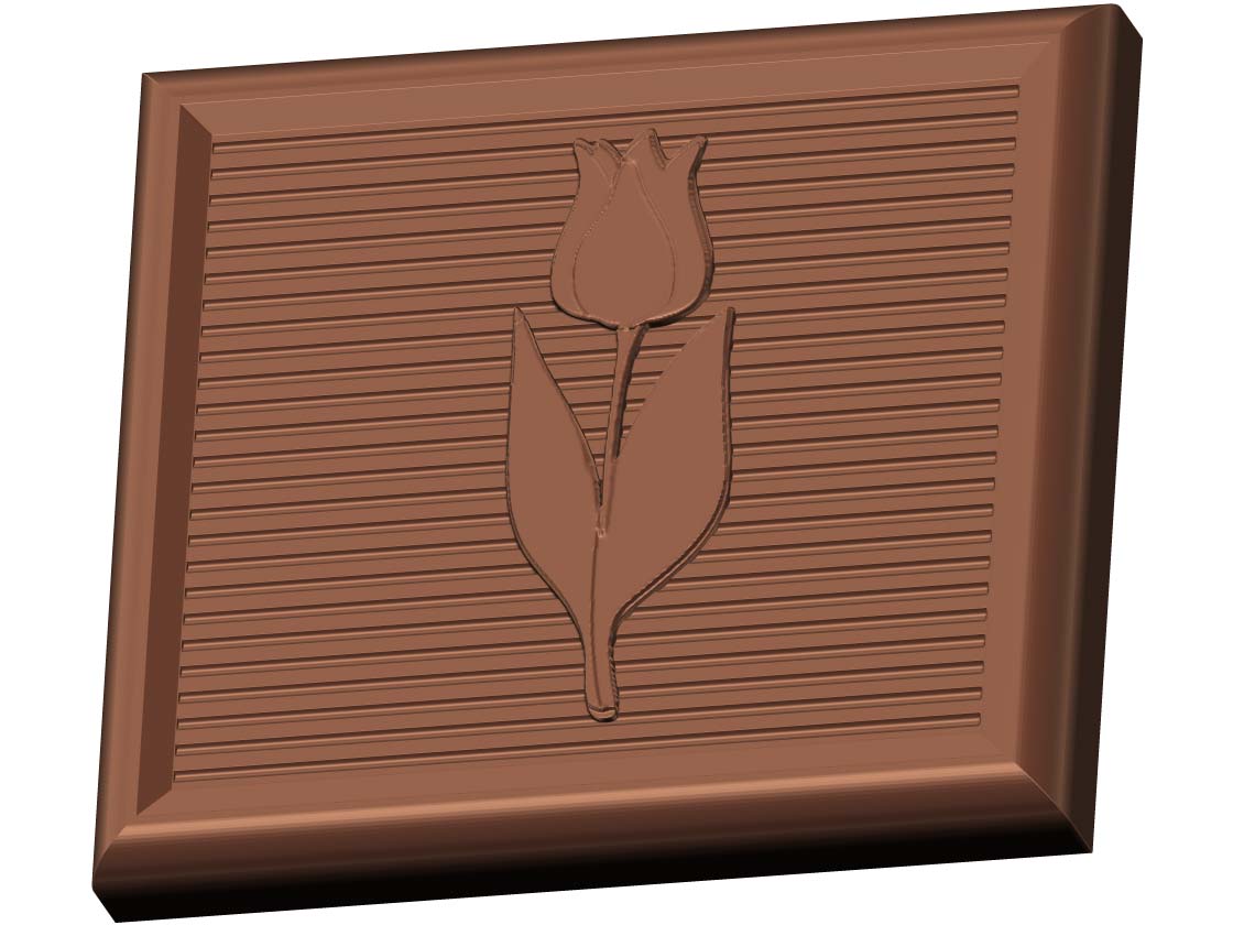 Chocolate mould mini tablet tulip