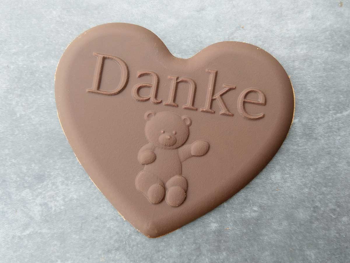Chocolate heart "Danke"