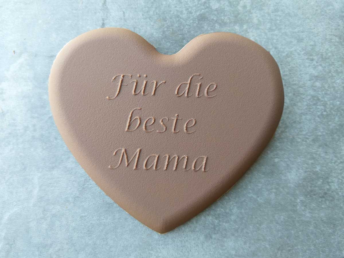 Schokoladen Herz "Für die beste Mama"