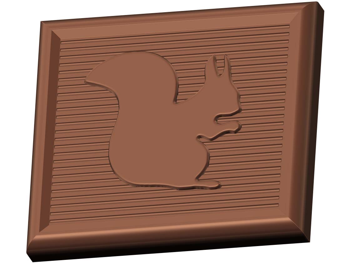 Schokoladenform Minitafel Eichhörnchen